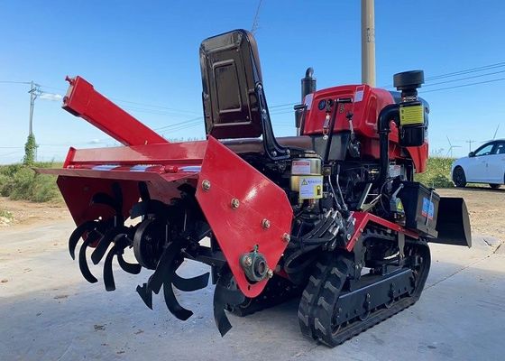 35hp ডিজেল ইঞ্জিন মিনি ক্রলার ট্র্যাক্টর হাঁটা প্যাডি রাবার ক্রলার টিলার সঙ্গে ট্র্যাক্টর