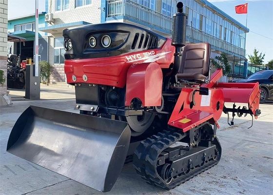 35hp ডিজেল ইঞ্জিন মিনি ক্রলার ট্র্যাক্টর হাঁটা প্যাডি রাবার ক্রলার টিলার সঙ্গে ট্র্যাক্টর