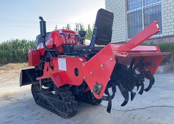 35hp ডিজেল ইঞ্জিন মিনি ক্রলার ট্র্যাক্টর হাঁটা প্যাডি রাবার ক্রলার টিলার সঙ্গে ট্র্যাক্টর