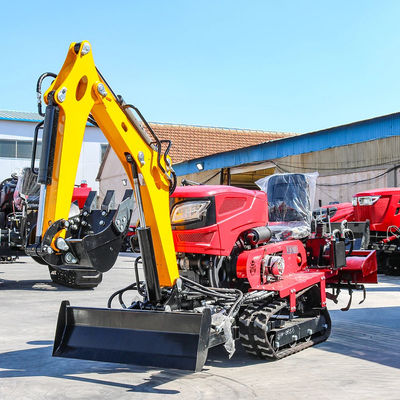 রাইডিং সম্পূর্ণ গিয়ার ট্র্যাক রটোটিলার 25HP 35HP টিলার চাষকারী মিনি ফার্ম ক্রলার ট্র্যাক্টর