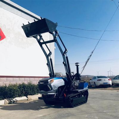 গার্ডেন ক্রলার ট্র্যাক ট্র্যাক্টর 50HP 60HP লোডার সহ ছোট খামার ক্রলার ট্র্যাক্টর