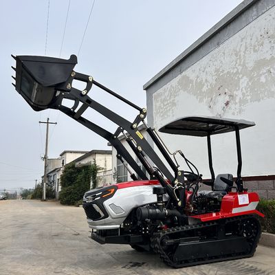 গার্ডেন ক্রলার ট্র্যাক ট্র্যাক্টর 50HP 60HP লোডার সহ ছোট খামার ক্রলার ট্র্যাক্টর
