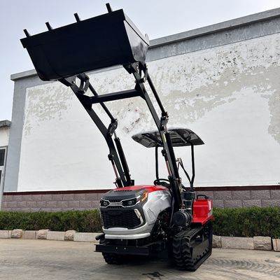 গার্ডেন ক্রলার ট্র্যাক ট্র্যাক্টর 50HP 60HP লোডার সহ ছোট খামার ক্রলার ট্র্যাক্টর