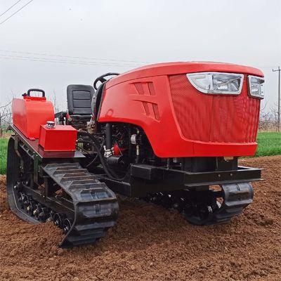 ছোট 80HP ক্রলার ট্র্যাক্টর কৃষি সরঞ্জাম সম্পূর্ণ স্বয়ংক্রিয় ট্র্যাক্টর