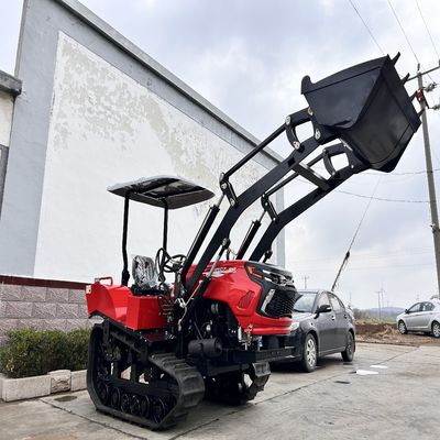সহায়ক সরঞ্জাম সহ শক্তিশালী ছোট 50HP ধানক্ষেত্র ক্রলার ট্র্যাক্টর