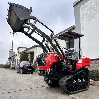 সহায়ক সরঞ্জাম সহ শক্তিশালী ছোট 50HP ধানক্ষেত্র ক্রলার ট্র্যাক্টর