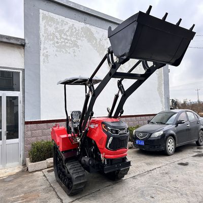 সহায়ক সরঞ্জাম সহ শক্তিশালী ছোট 50HP ধানক্ষেত্র ক্রলার ট্র্যাক্টর