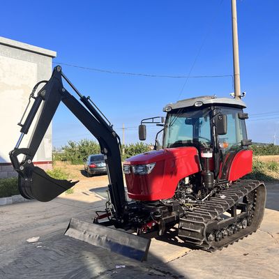 কৃষি 120HP ক্রলার ট্র্যাক্টর সামনের লোডার সহ ছোট বাগান ট্র্যাক্টর