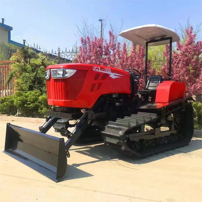OEM ODM 120HP ক্রলার ট্র্যাক্টর প্যাডি ফিল্ড মিনি ক্রলার ট্র্যাক্টর রোটারি টিলার পল সহ